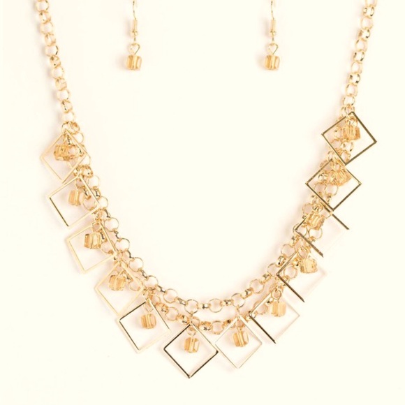 paparazzi Jewelry - Geo Down in History - Gold Necklace